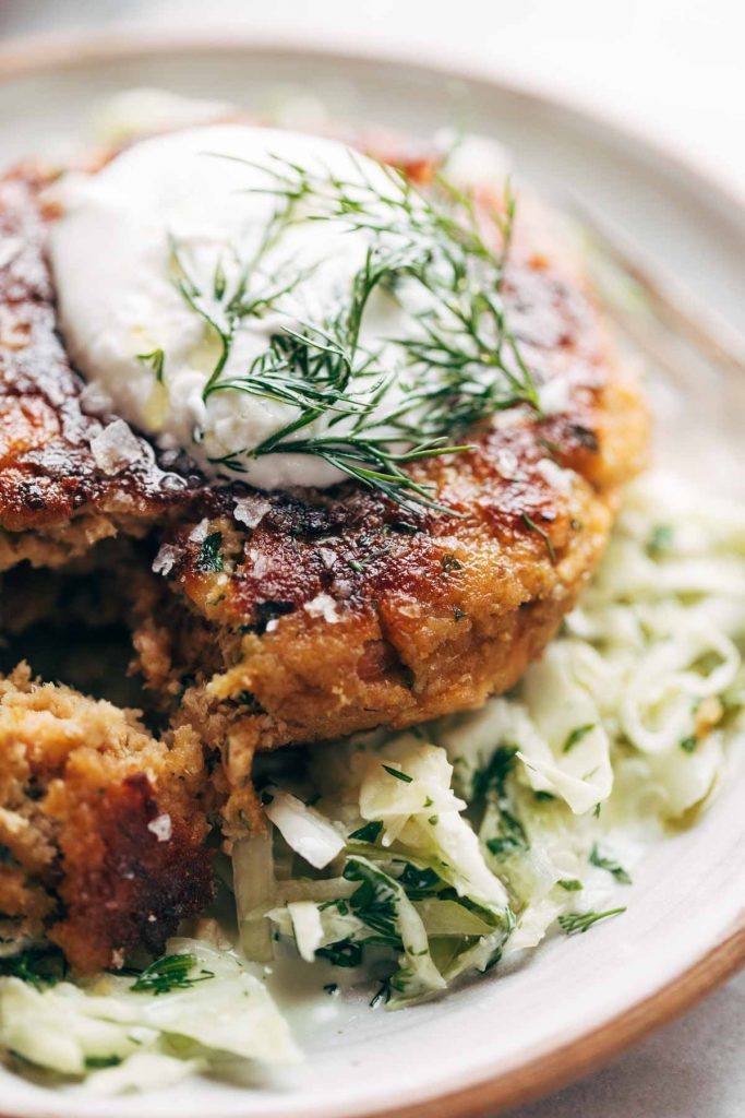 Luscious Wild Salmon Burgers with Sweet Mustard Tarragon-Dill Sauce