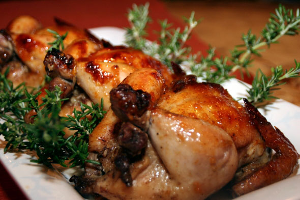 Roasted Cornish Hens with Riesling Citrus Sauce