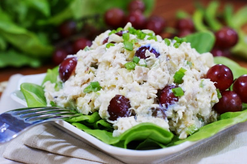 Orange Scented Chicken Salad with Pecans and Grapes