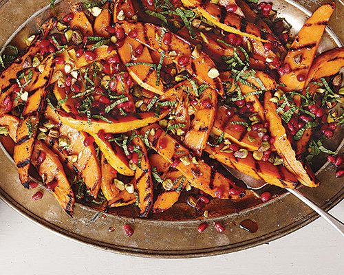 Grilled Sweet Potato and Pomegranate Salad