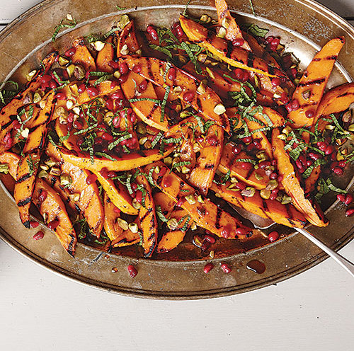 Grilled Sweet Potato and Pomegranate Salad