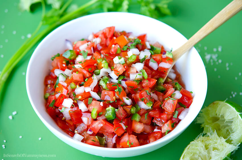 Pico de Gallo (Fresh Tomato Salsa) - Dee Gourmet Goddess