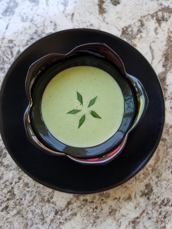 Chilled Cucumber and Chive Soup