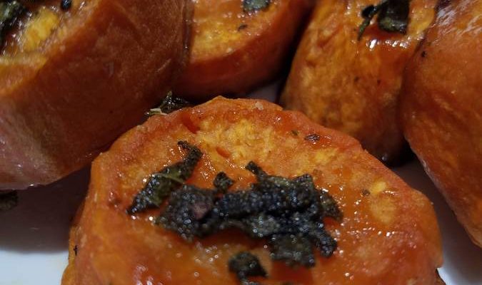 Glazed Sage Sweet Potato Medallions