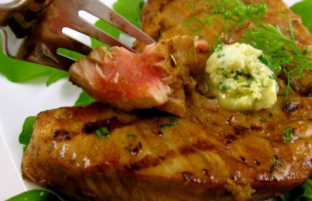 Ginger Marinated Tuna with Wasabi Butter