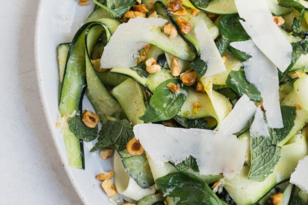 Shaved Zucchini and Herb Salad with Parmesan