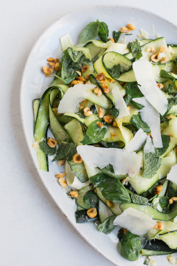 Shaved Zucchini and Herb Salad with Parmesan